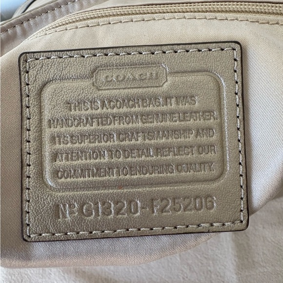 Coach Metallic Beige Leather Taylor Flap Bag - Picture 7 of 13